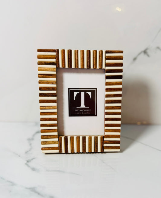 Brown and Cream Mini Photo Frame - 3x4