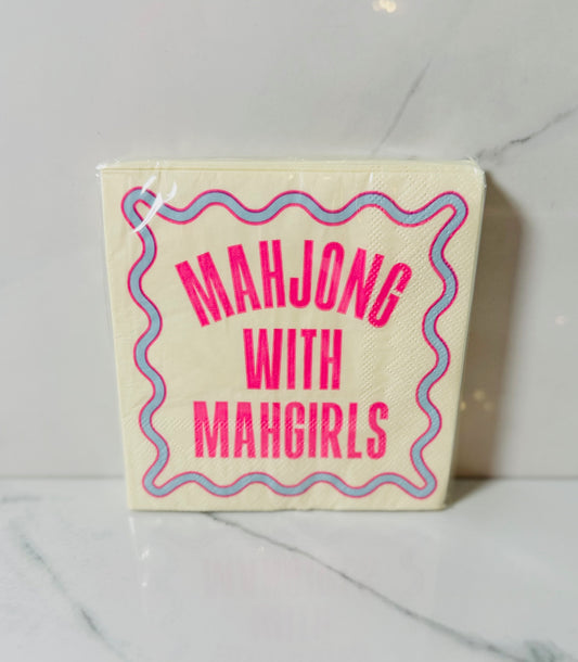Mahgirls Majhong Cocktail Napkins