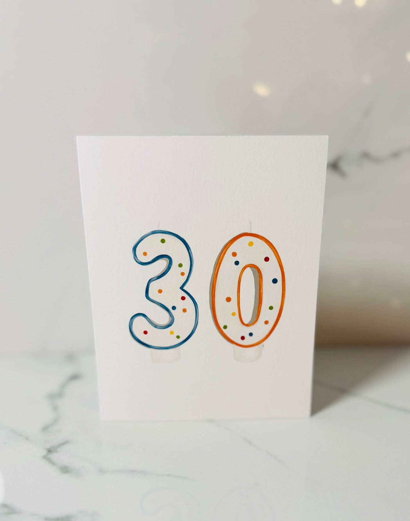 30 Birthday Candles Card