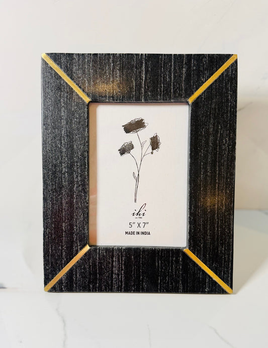 Midnight Black Marble Picture Frame - 5x7