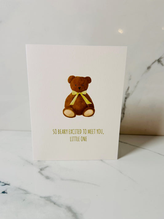 So Beary Excited To Meet You Little One Card