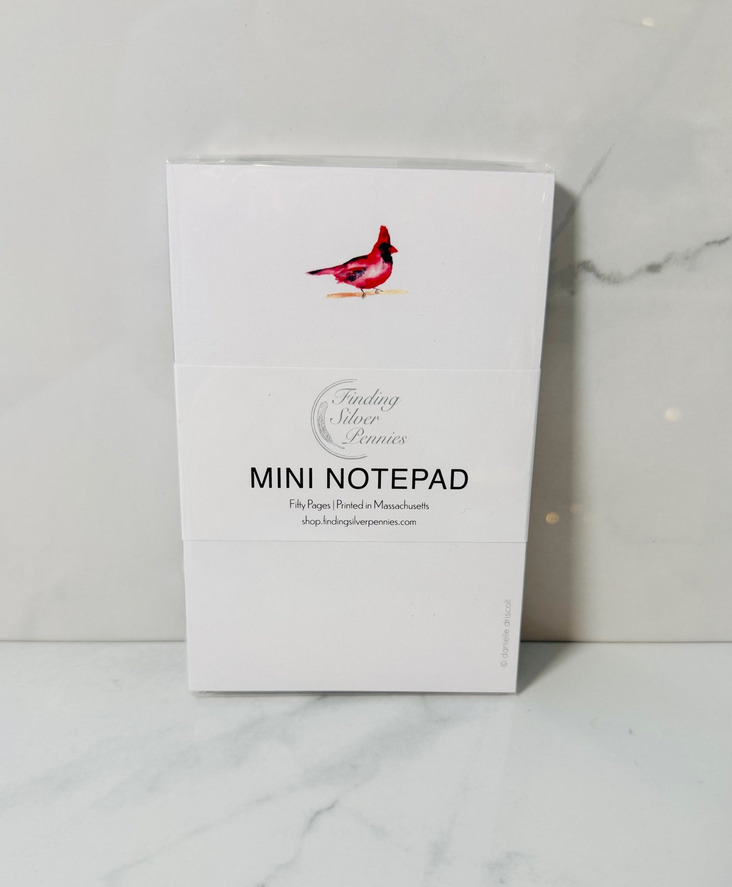 Cardinal Watercolor Mini Notepad