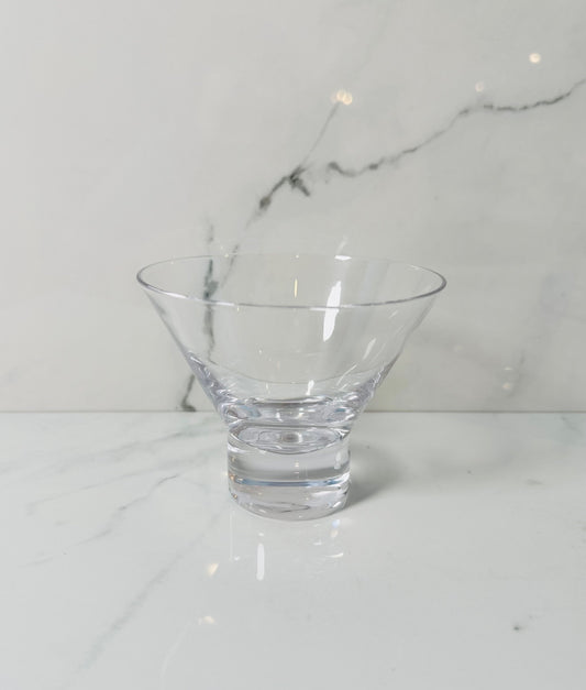 Stemless Crystal Martini Glass