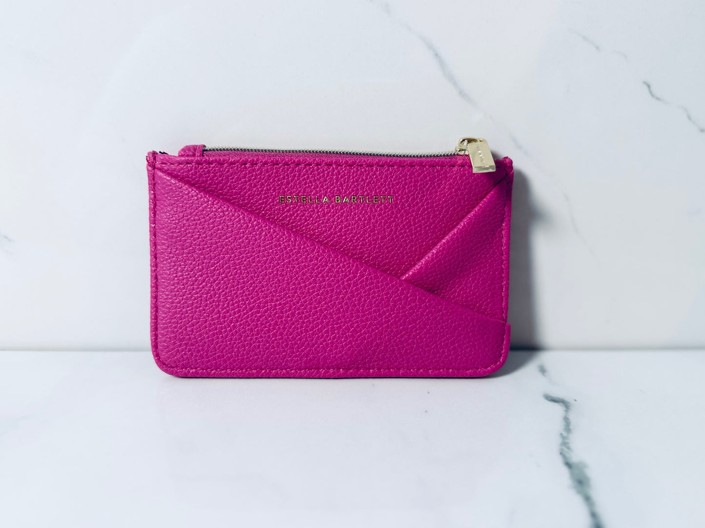 Pleated Clutch Wallet - Pink