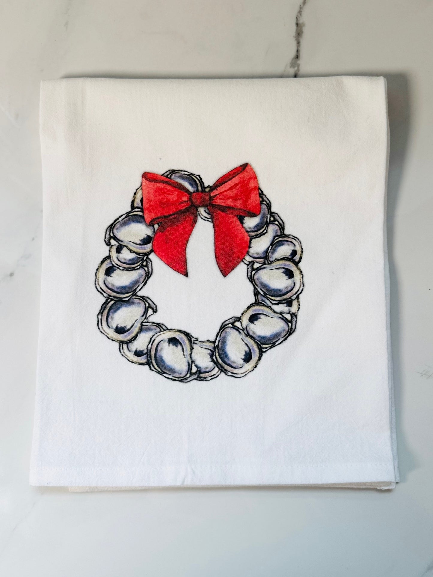 Oyster Wreath Hand Towel