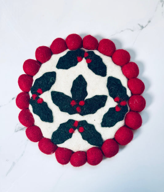 Holly Felted Trivet