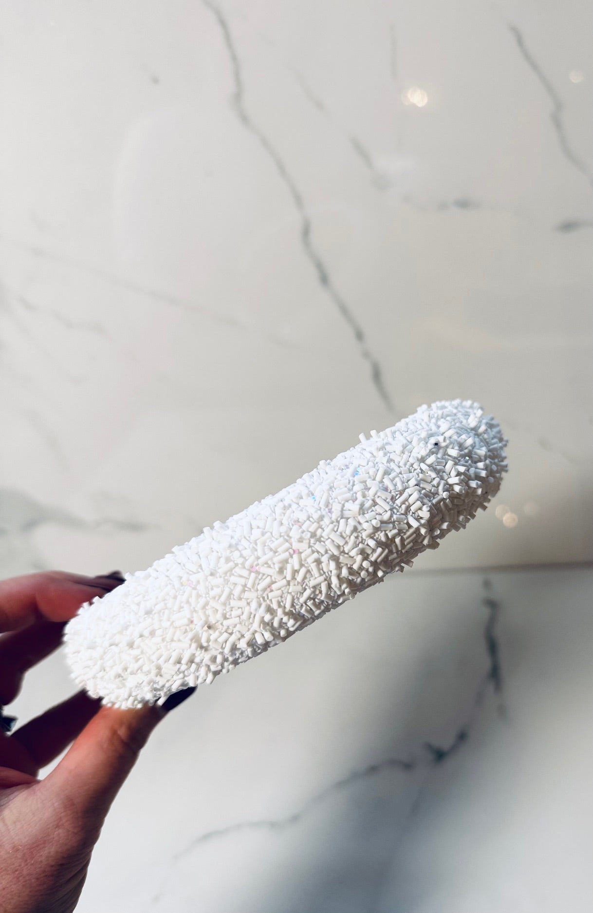 White Sprinkle Headband