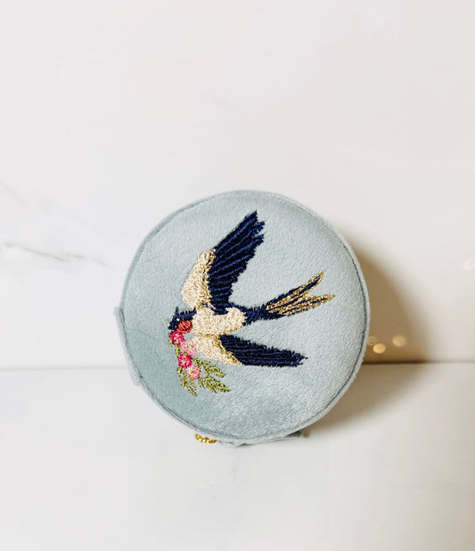 Round Velvet Jewelry Box