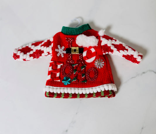 Christmas Sweater Ho Ho Ho Ornament