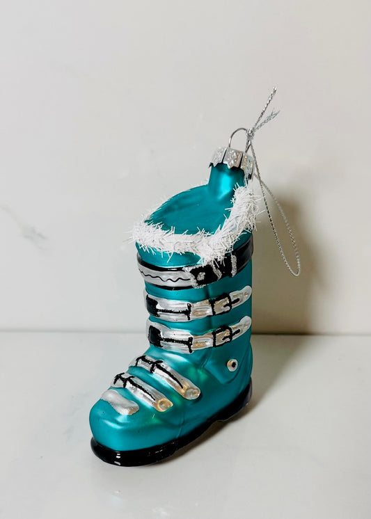 Blue Ski Boot Ornament