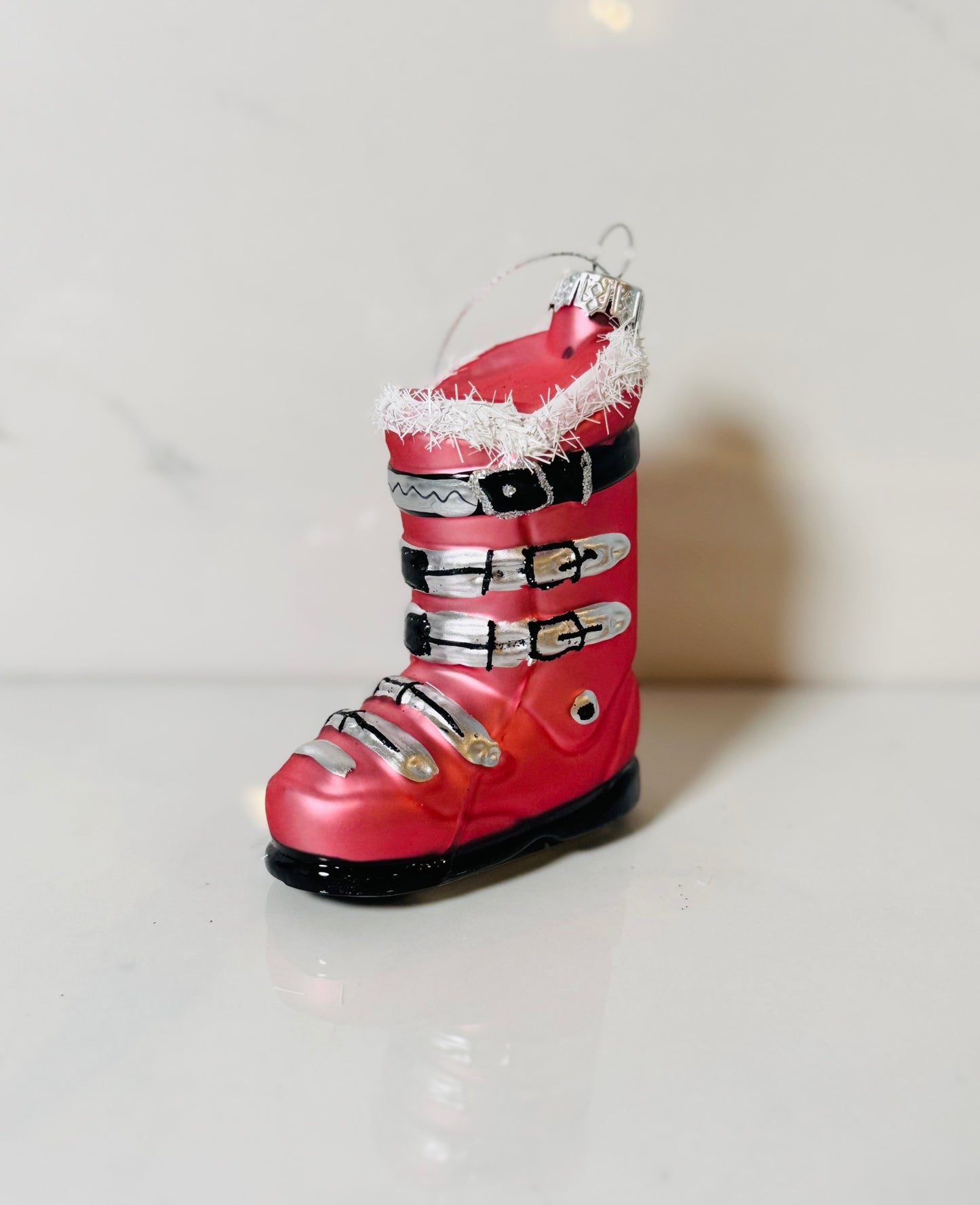 Pink Ski Boot Ornament