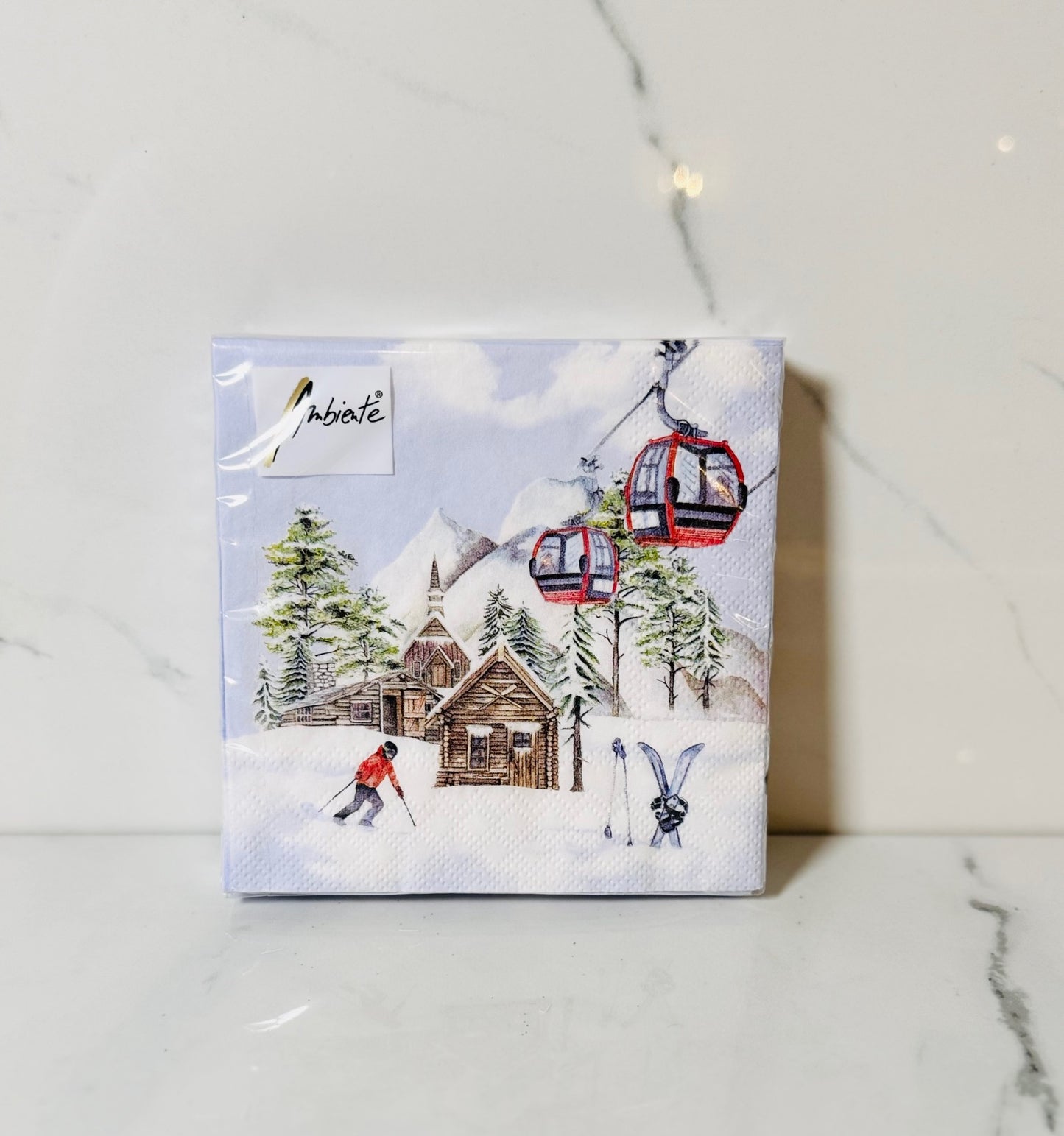 Ski Hut Cocktail Napkins