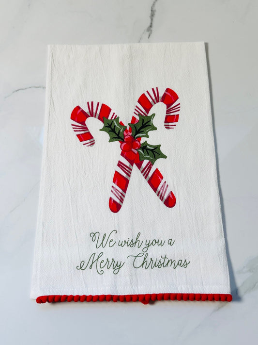 Candy Cane Hand Towel