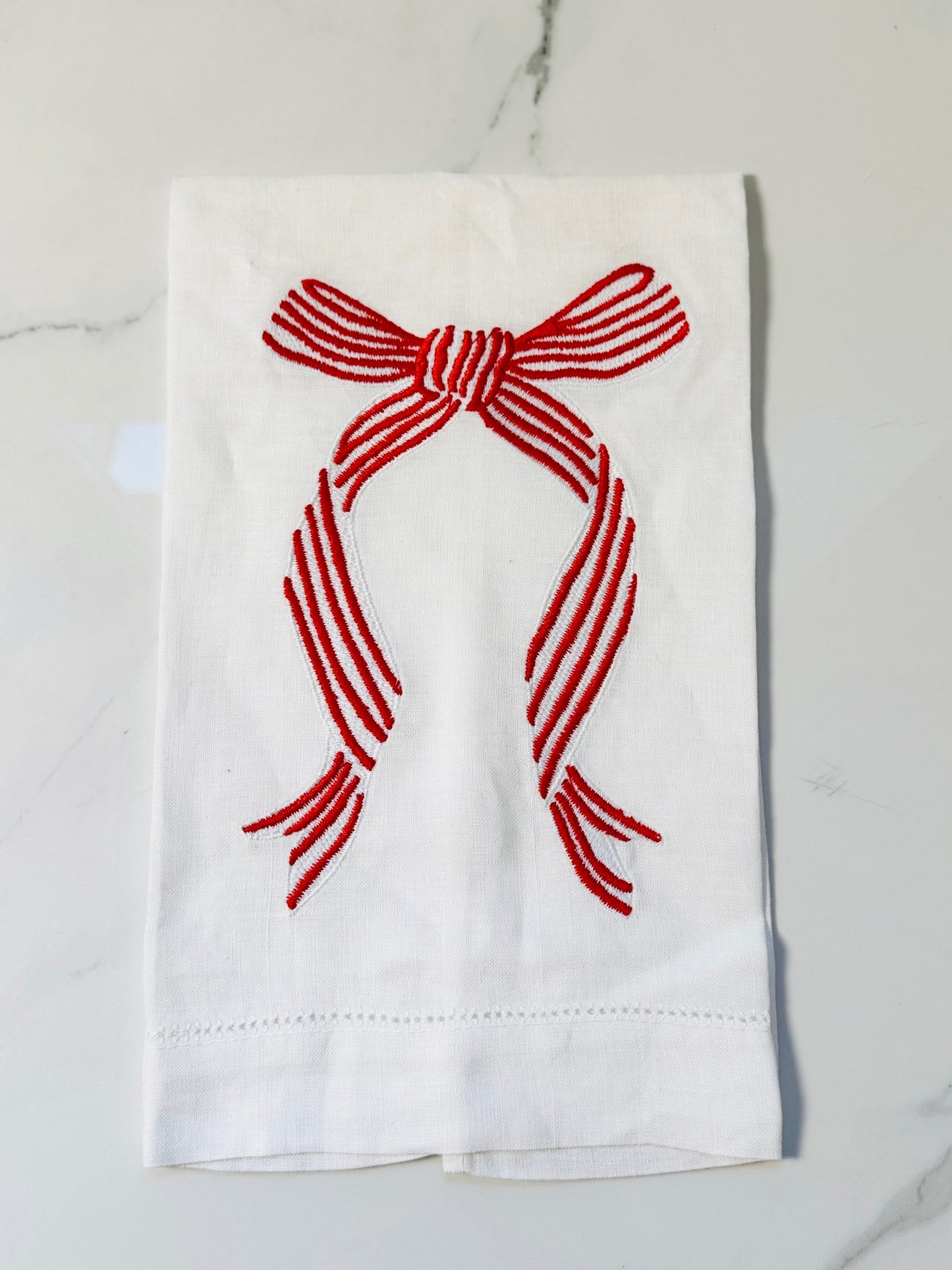 Red Bow Hand Towel