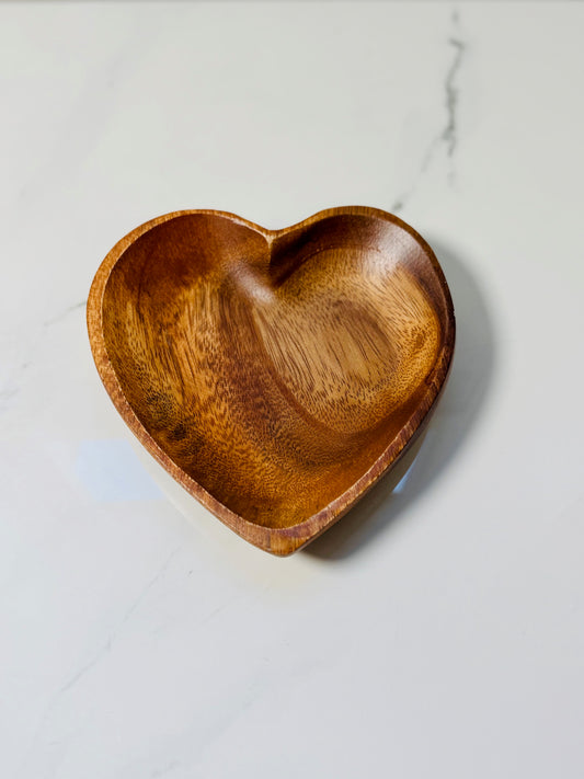 Acacia Wood Heart Tray