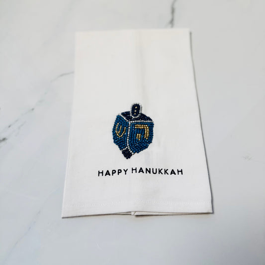 Dreidel Beaded Handtowel