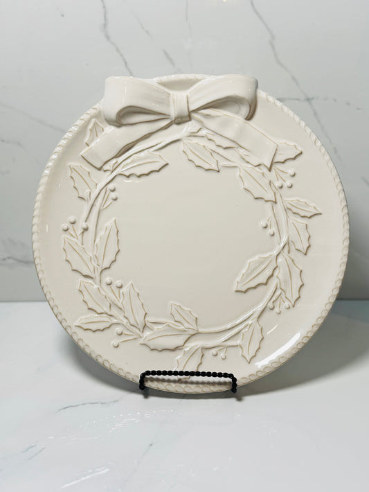 White Wreath Platter