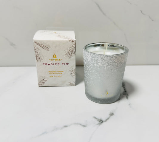 Frasier Fir Flocked Votive Candle