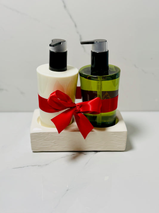 Frasier Fir Sink Set with Ceramic Caddy