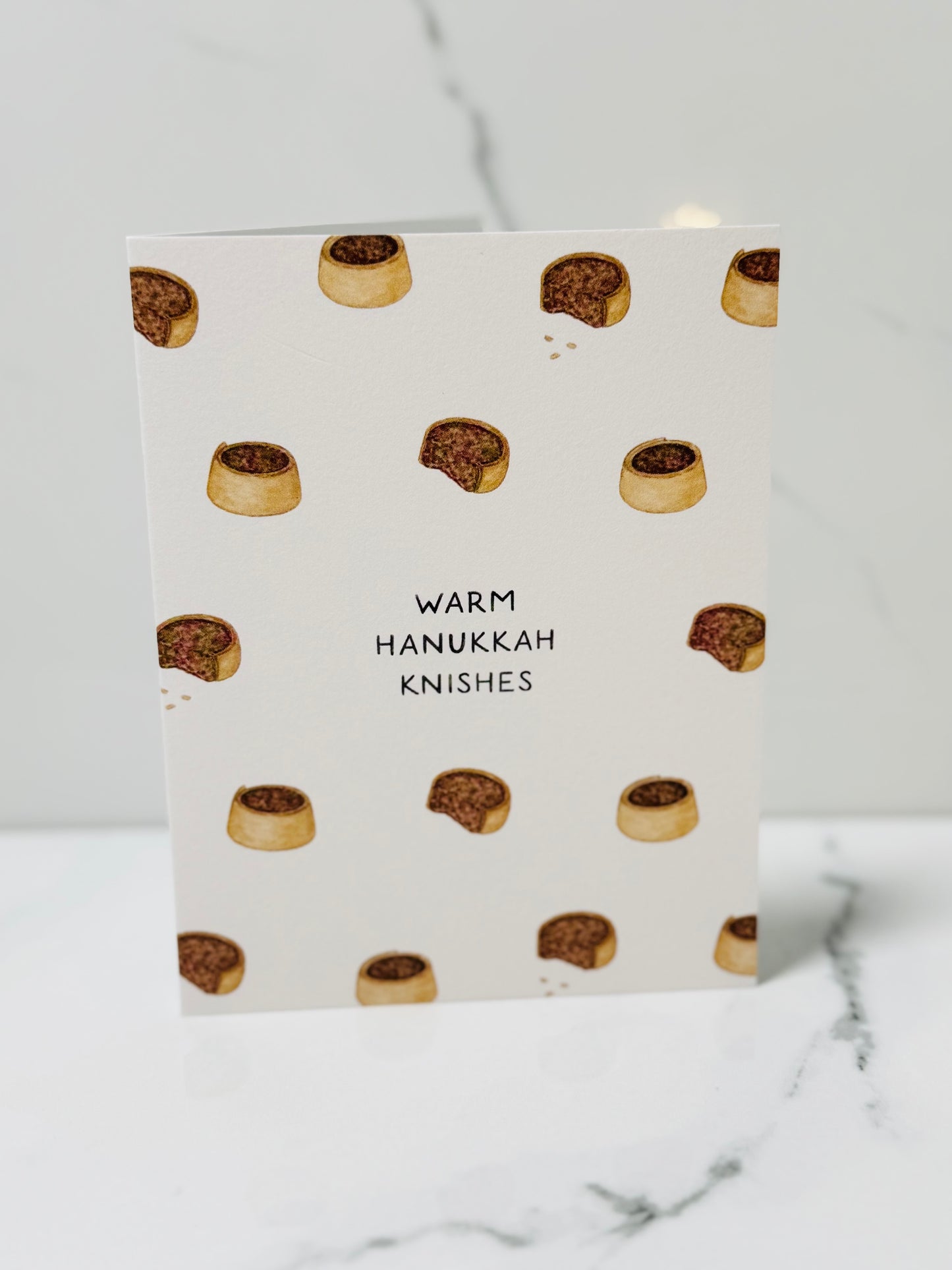 Warm Hanukkah Knishes Greeting Card