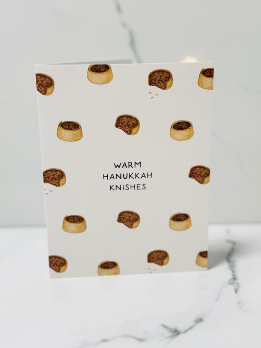Warm Hanukkah Knishes Greeting Card