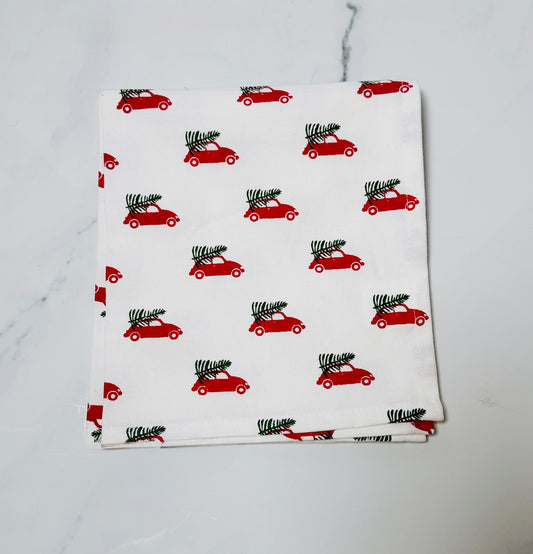 Car with Tree Hand Towel