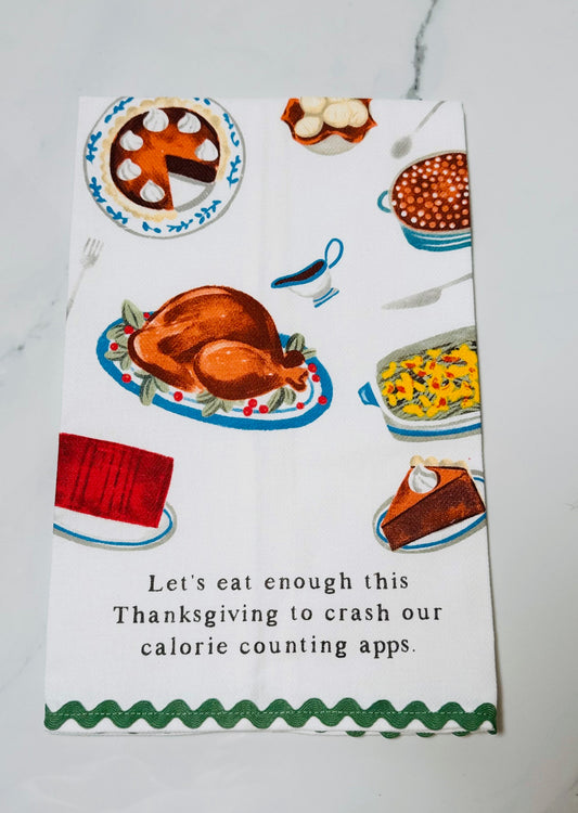 Calorie Counting Ric-Rac Handtowel