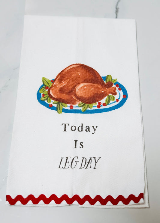 Leg Day Ric-Rac Handtowel