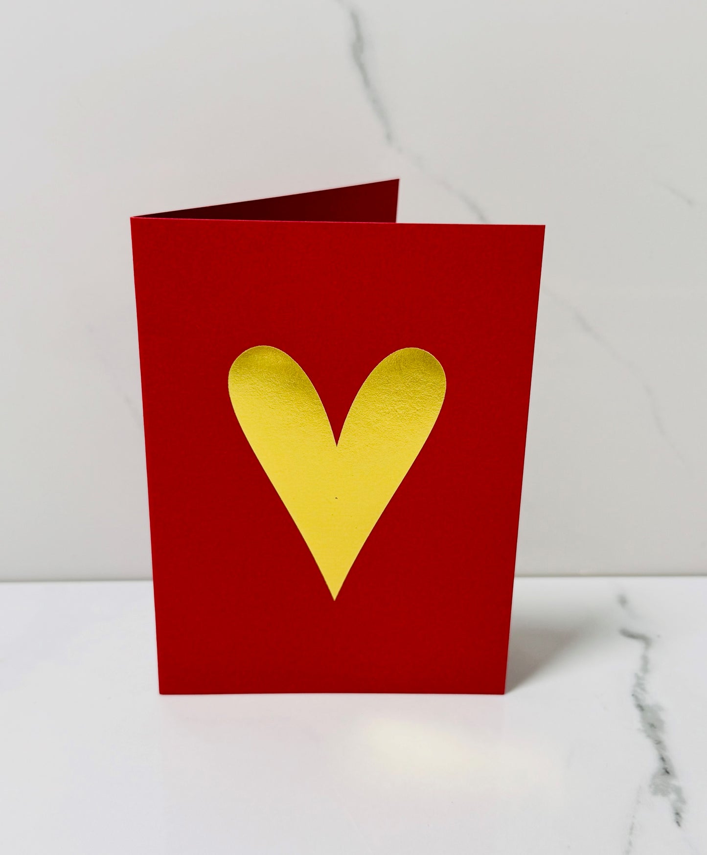 Gold Heart Greeting Card