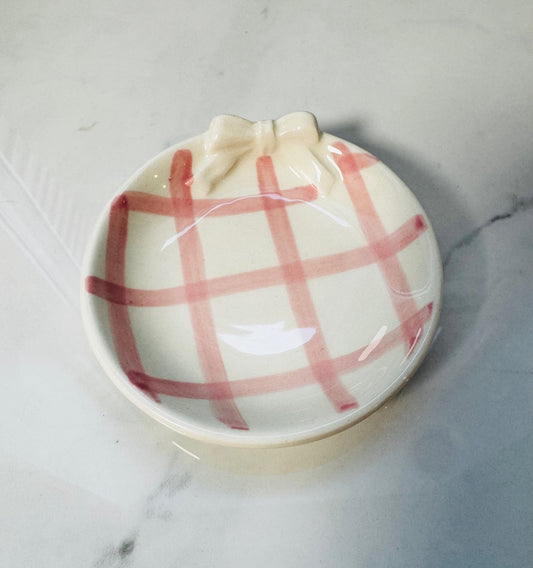 White Bow Tidbit Dish
