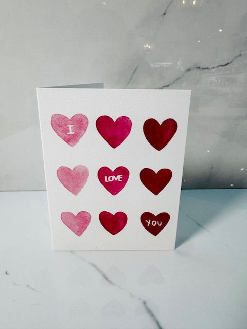 Love You Hearts Card