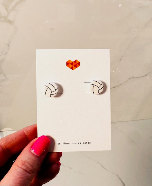 Volleyball Stud Earrings