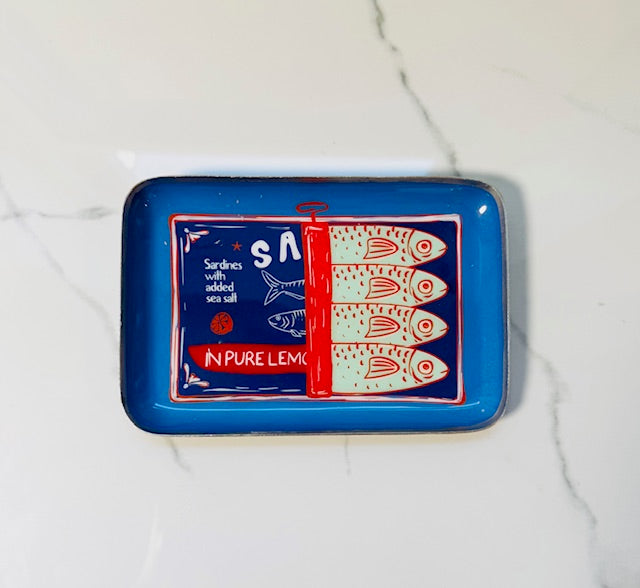 Blue and Sage Sardine Trinket Tray