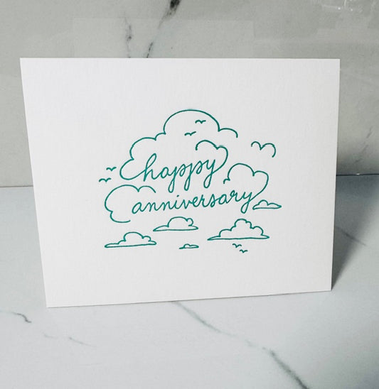 Happy Anniversary Cloud Card