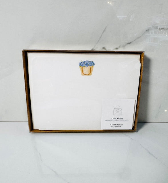 Blue Hydrangea Flat Notecards