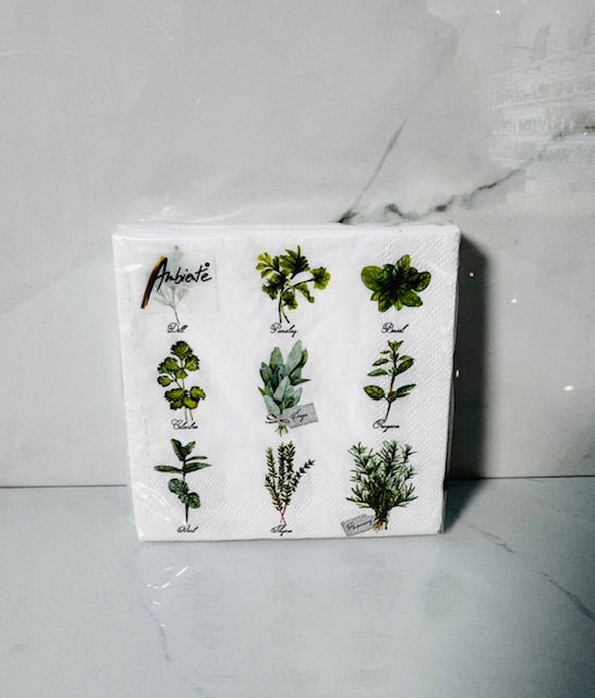 Garden Herb Cocktail Napkin