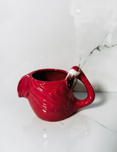 Hand Painted Flamingo Mug