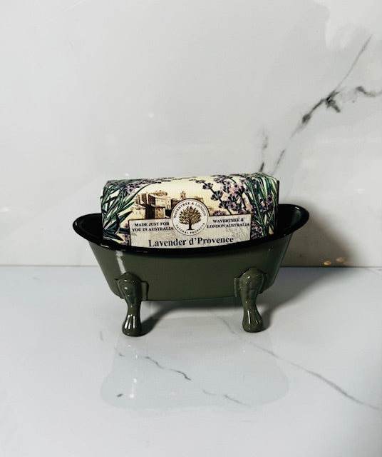 Grey Metal Bathtub Soap Dish