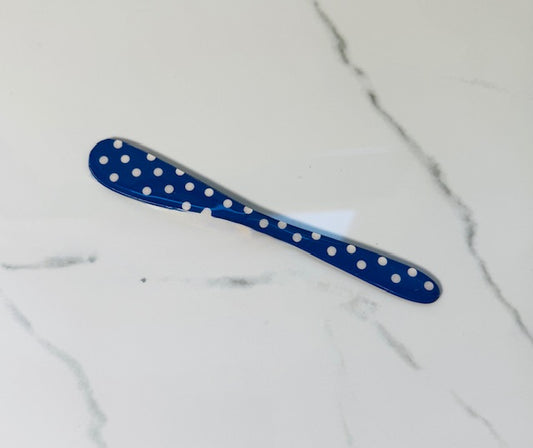 Blue and White Polka Dot Spreader