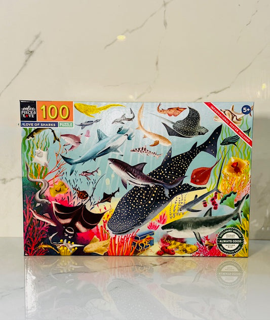Love of Sharks - 100 Piece Puzzle