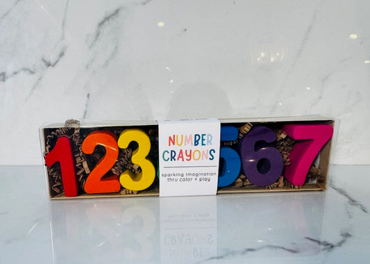 Number Shaped Non Toxic Crayons