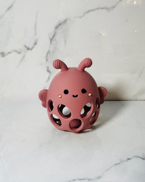 Honey Bee Teether - Petunia Pink