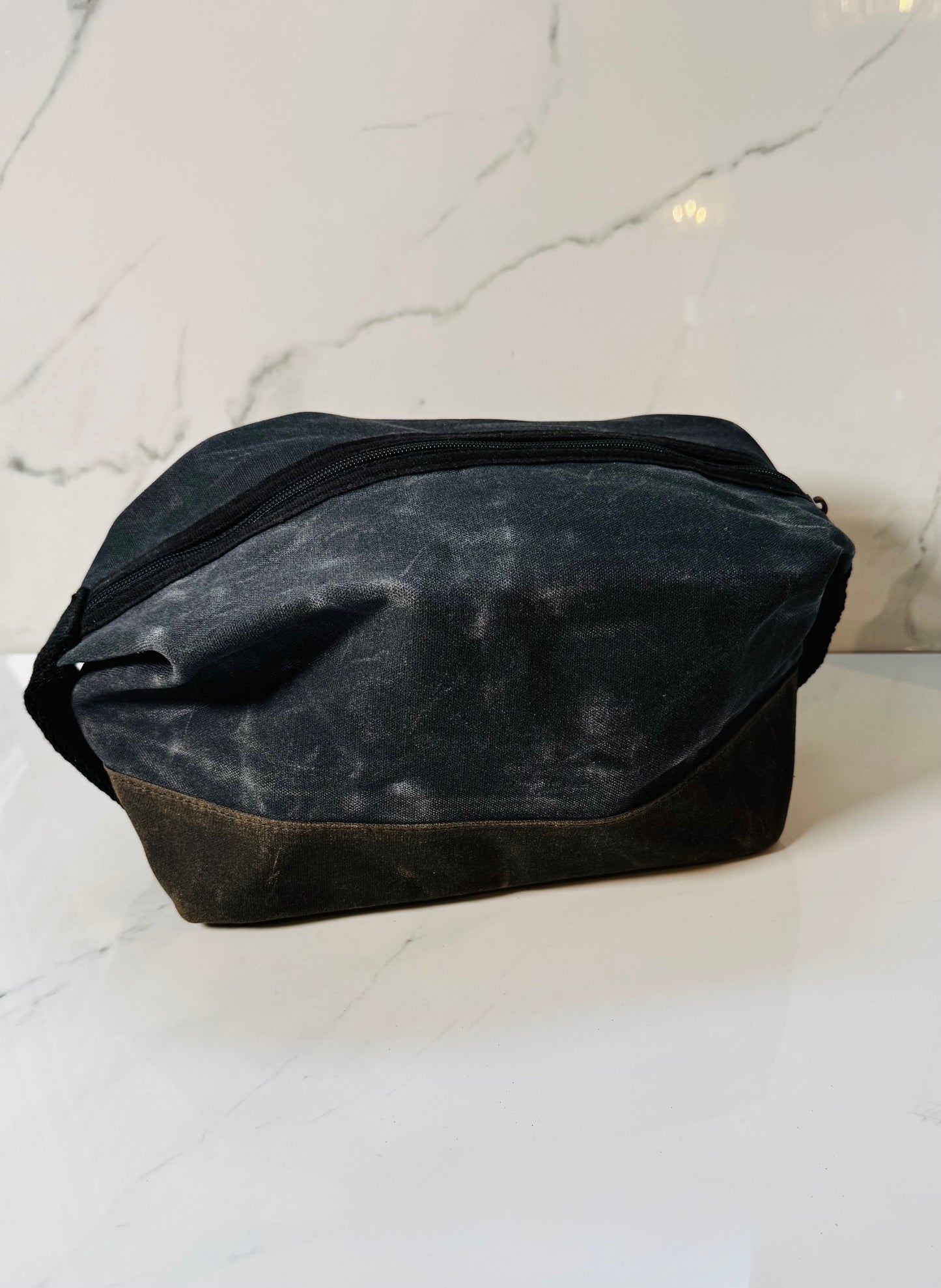 Slate Waxed Dopp Kit