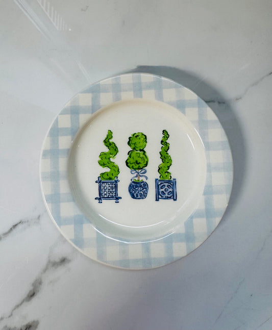Three Topiary Tidbit Plate