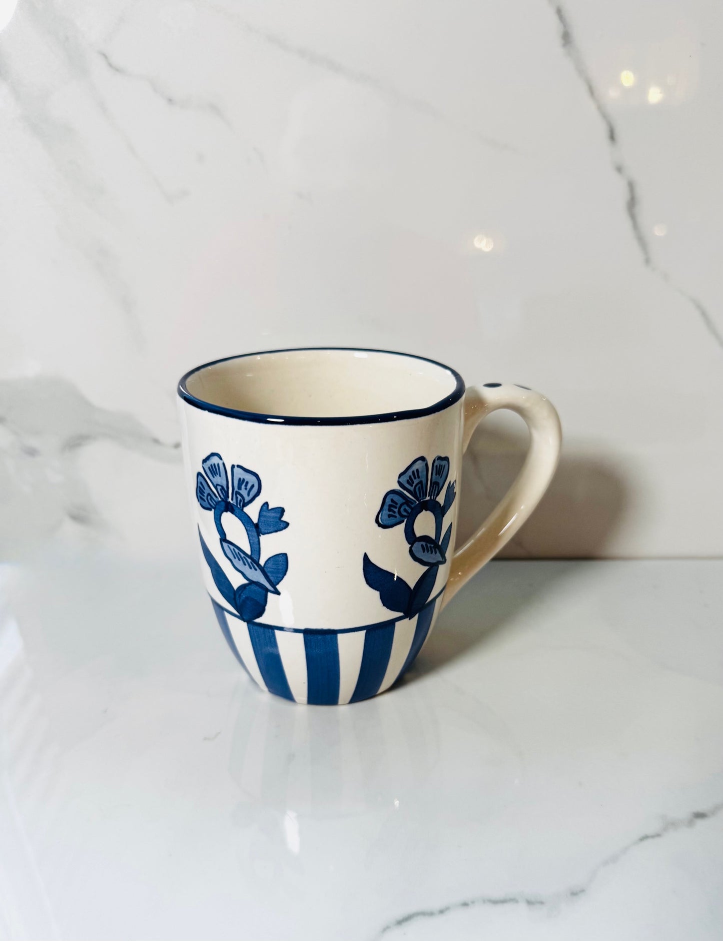 Blue and White Flower Mug