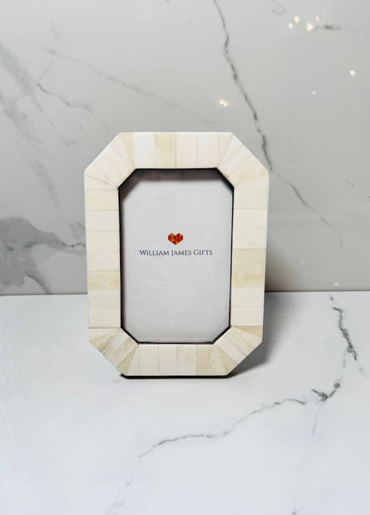 4x6 White Mosaic Photo Frame