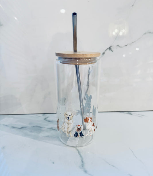 Dog Glass Tumbler