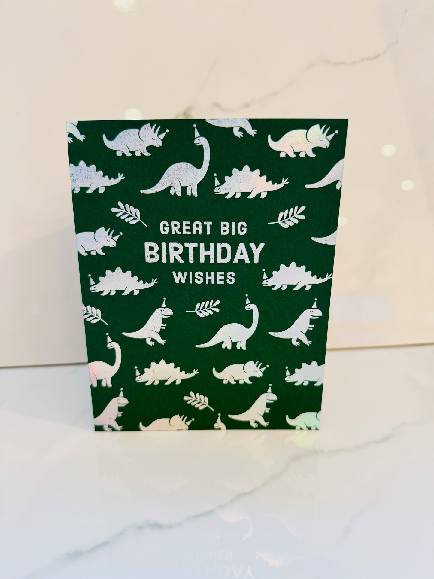 Great Big Dino Birthday Wishes Greeting Card