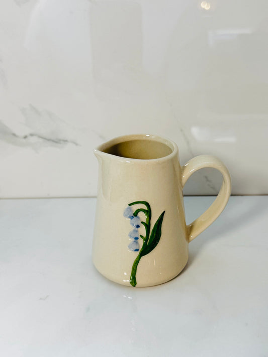 Bluebell Hand Painted Embossed Creamer