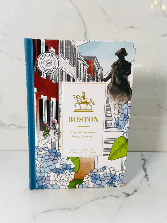 Boston Travel Journal + Coloring Book